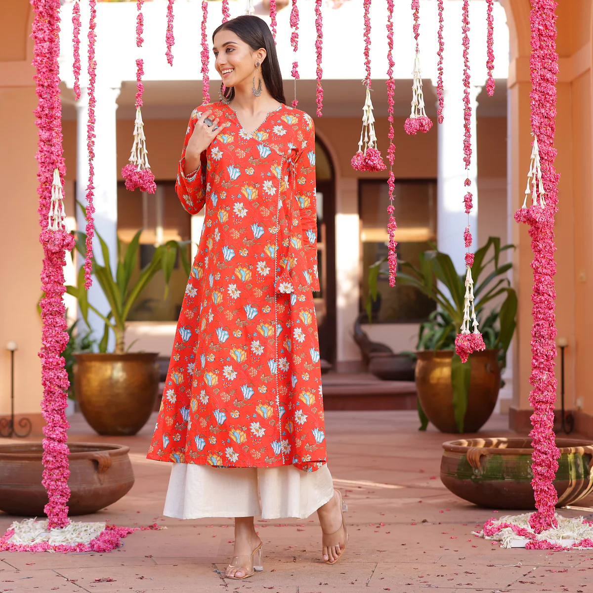 Gulnaaz  Cotton Angrkaha  Set - Image 4